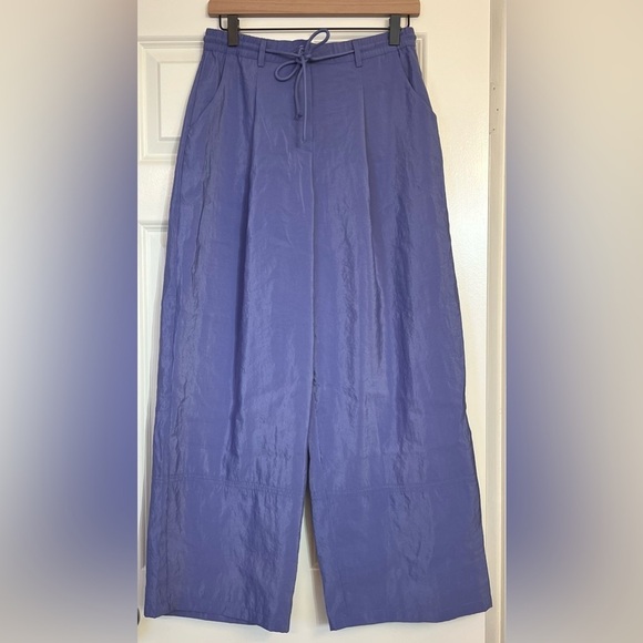 Anthropologie Pants - NWT Maeve Anthropologie Wide-Leg Track Pants Purple Size Small Petite